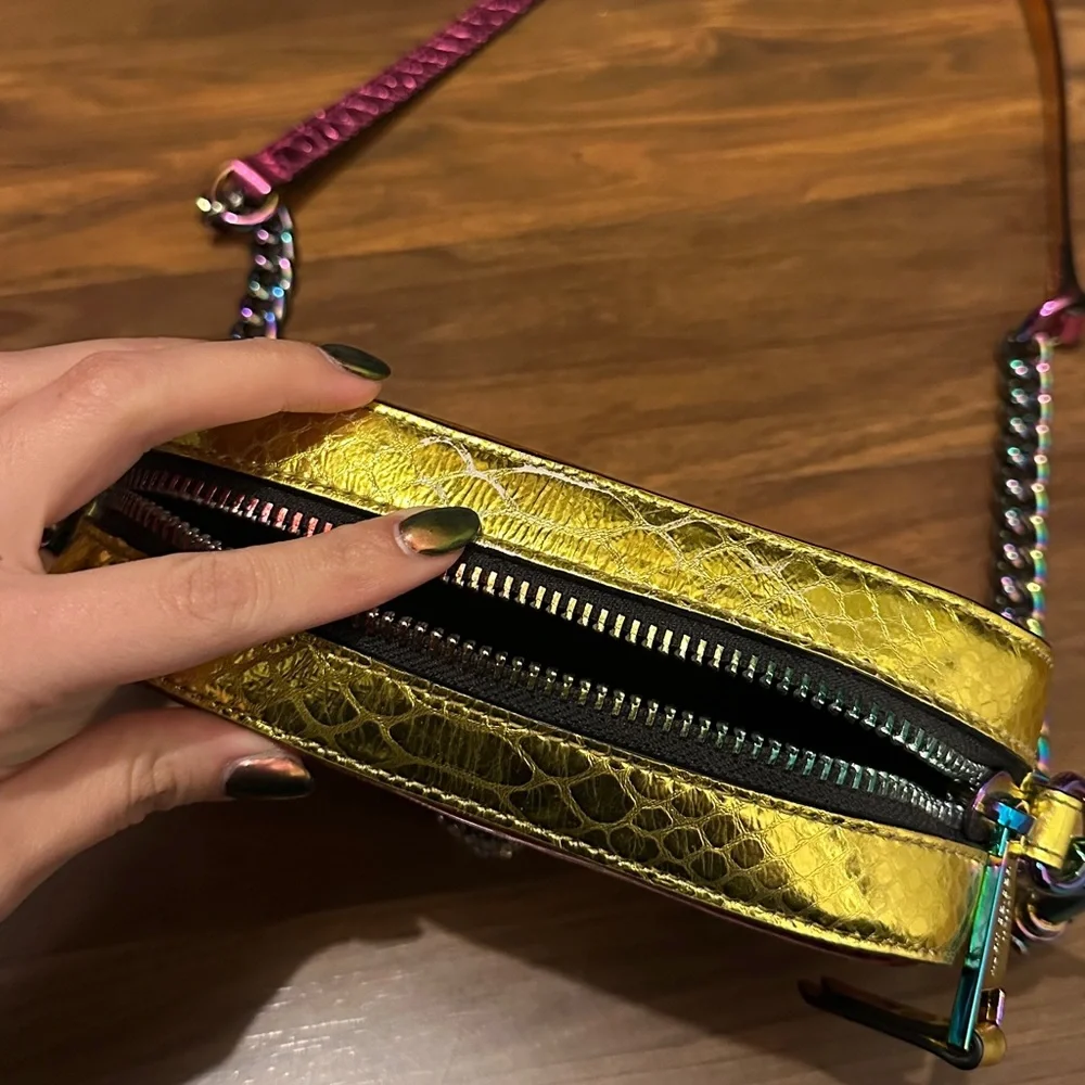 Kurt Geiger Metallic Pink Crossbody Bag - Picture 2 of 3